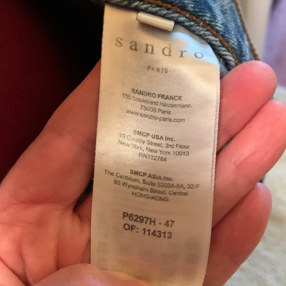 Sandro Paris Double Waist Band Women's Jeans - Picture 11 of 17